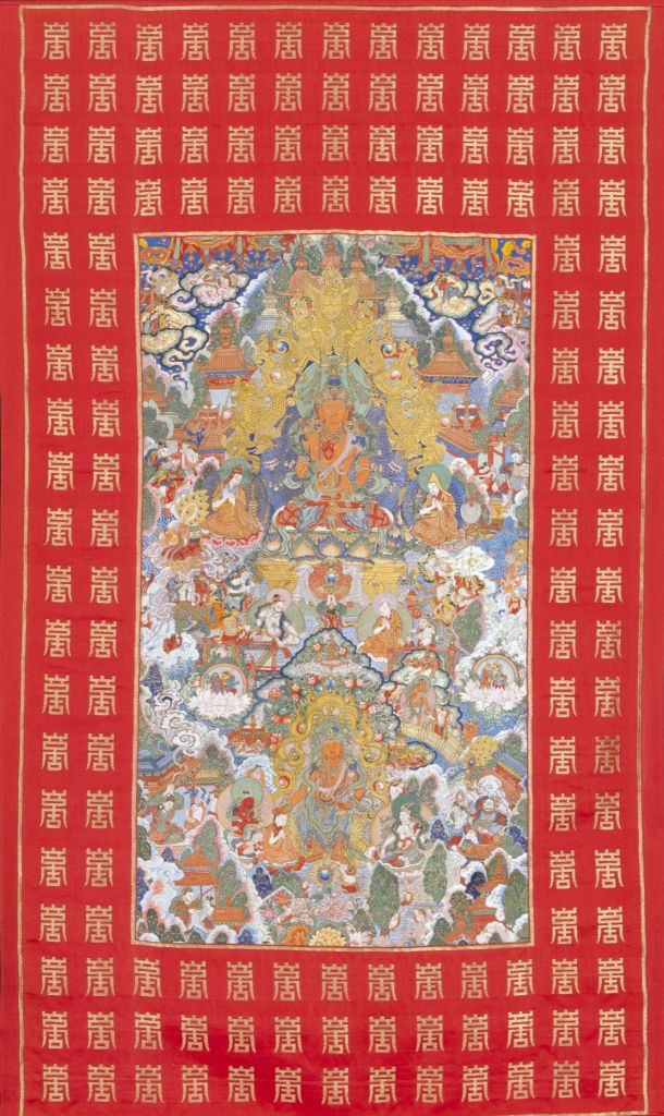 图片[1]-Embroidered Maitreya Buddha Axis-China Archive